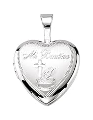 Sterling Silver Bautizo Heart Locket