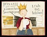 Princess rules by Dan Dipaolo. CANVAS WITH BRUSHSTROKES with 1 1/2 inch bars. 9.38 inches width by 7.48 inches height. Highest Quality Art Poster Print