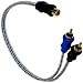 Bass Rockers RCA Y-Splitter Cable (1 Female to 2 Male) - CRC2M1F