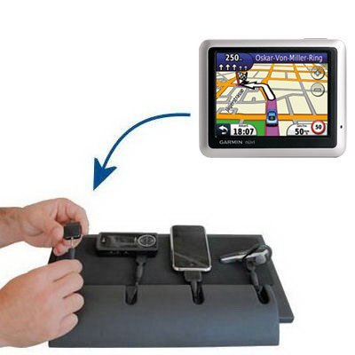 Gomadic Universal Charging Station for the Garmin Nuvi 1245 City Chic and many other mobile devices - uses Gomadic TipExchange Technology - 4 tips included