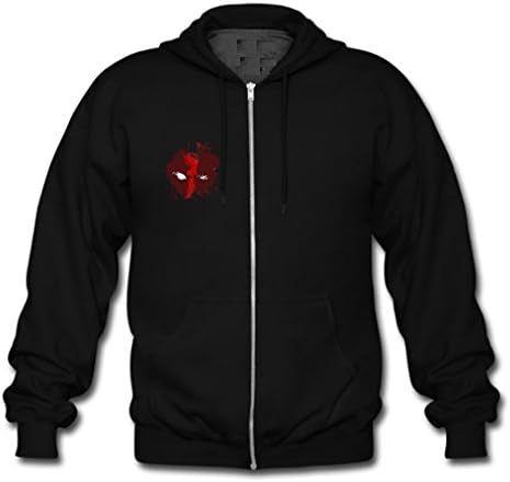 Xialaoji Personzlied X-men Deadpool Men's Gildan Full Zip Hooded Sweatshirt Black Small