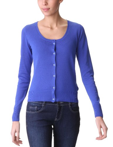 TOM TAILOR Damen Strickjacke, 30155650070/casual basic cardigan, Gr. 44 (XXL), Blau (6392) Preisvergleich
