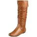 Steve Madden Women's Brio Tall Shafted Flat Boot,Cognac Leather,10 M US