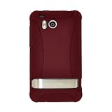 Amzer Silicone Skin Jelly Case for HTC ThunderBolt ADR6400 - Maroon Red
