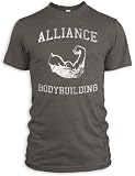 41aoSwe6LNL. SL160  Vintage Distressed Alliance Bodybuilding Tri Blend T Shirt Reviews