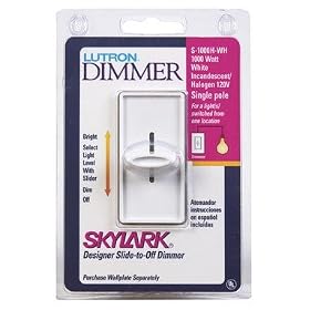 SkyLark Slide Off Dimmer, White by Lutron
