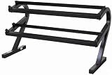 Horizontal dumbbell rack - 2-tier w/o saddles.