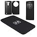 Wireless Charger,Mixca [Ultra Slim] [Sleep-Friendly] Qi Wireless Charger Charging Pad+Quick Circle Leather Case for LG G3 D851 D850 D855
