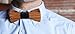 Two Guys Bow Tie Co. Men's Wood Bow Tie- Frank Wood Bow Tie (One Size, Bocote with Black)