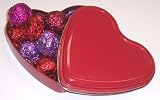 Scott's Cakes Chocolate Raspberry Fudge Balls in a Heart Shape Tin