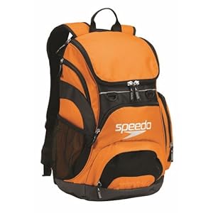 Speedo Large Teamster Backpack, Bright Marigold/Black, 35-Liter