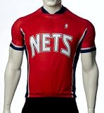 NBA New Jersey Nets Men'S Cycling Jersey, Red, XX-Large