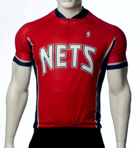 NBA New Jersey Nets Men'S Cycling Jersey, Red, Small
