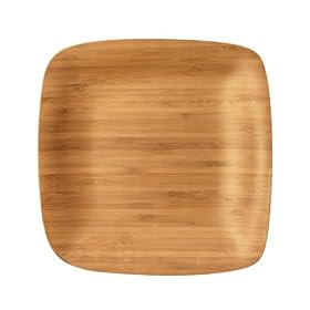 Totally Bamboo Soft Square Plate, Dark, 10 by Totally Bamboo