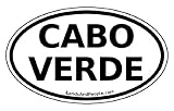 Cape Verde Islands Africa State Car Bumper Sticker Decal Oval Black and White