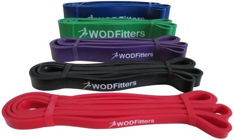 WODFitters (TM) Assisted Pull-up Resistance Band (Single Band - Choose 1 of 5 different resistance levels) for Cross Fitness Training, Gymnastics and Power-lifting * LIFETIME GUARANTEE! * Ideal Exercise Bands for Assisted Pull Ups, Chin Ups, Muscle Ups, Ring Dips, Power Lifting, Home Gym or Physical Therapy Arm and Leg Exercisers * Strong and Durable * 41 inch long * Lifetime Warranty and Free eGuide * New Year New You!