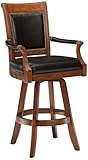 Barstool - Kingston Game Swivel Leather Back Barstool - 6004-831