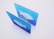 Etched Fish Window Square Votive 5" Wide