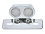 Custom Chrome LED Integrated Taillight Brake Light Turn Signals License Plate Light Fender Eliminator Plate Tag Holder for Harley, Honda, Yamaha, Suzuki, Kawasaki, Custom Bike, Cruiser, Choppers, Scooters, Vespa, Moped