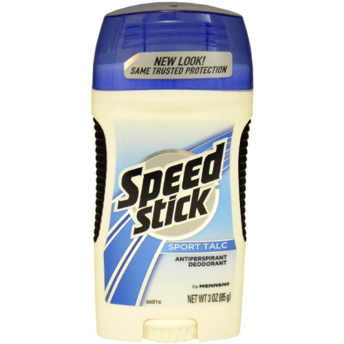Speed Stick Antiperspirant/Deodorant Solid, Sport Talc, 3-Ounce Sticks (Pack of 6)