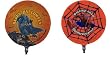 2 SuperHero Halloween Mylar Balloons - Batman & Spiderman