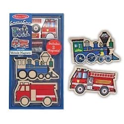 MELISSA & DOUG WOODEN VEHICLE MAGNETS
