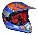 Youth Kids DOT Approved Motorcross ATV Dirt Bike Helmet Blue Large
