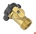 Gilmour Brass Garden Hose Connector With Shut-Off Valve 03V
