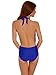 Brazilian High Waist Bikini Sexy Triangle Push Up One Piece Swimsuits In Women, Blue, Medium