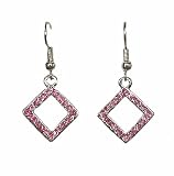 Earrings - E111 - Small Crystal Diamonds ~ Rose