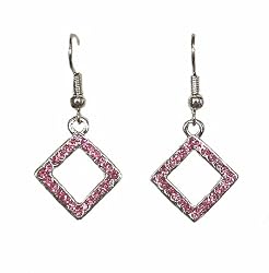 Earrings - E111 - Small Crystal Diamonds ~ Rose
