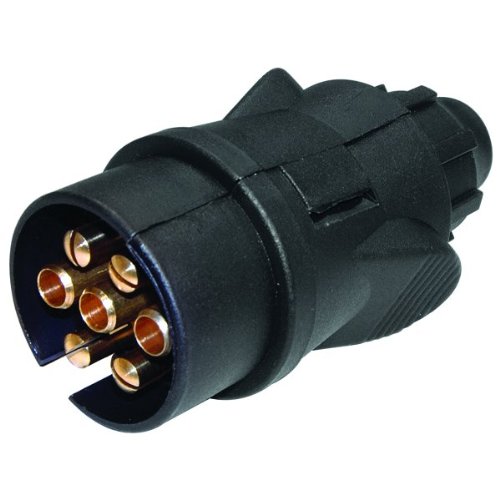 7-Pin N-Type Trailer & Caravan Plug – Black