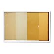 Quartet : Enclosed Bulletin Board, Cork Over Fiberboard, 72 x 48, Aluminum Frame -:- Sold as 2 Packs of - 1 - / - Total of 2 Each
