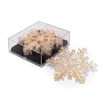 Department 56 Gold Glitter Snowflake Ornaments, Large, Set of 6