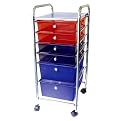 Rolling 6-Drawer Craft Organizer Cart - Multicolor