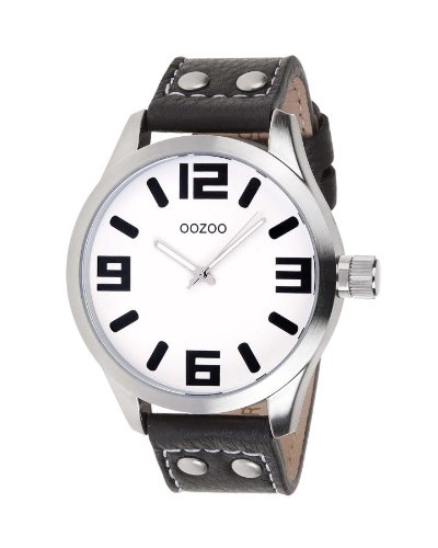 Oozoo XXL Herrenuhr mit Lederband