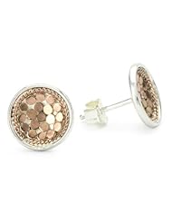 Anna Beck Designs "Gili" 18k Rose Gold-Plated Dish Post Earrings