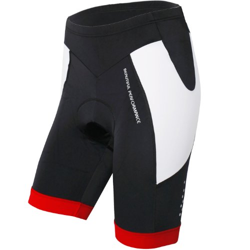 BRIKO Frauen-Radhose Prokare schwarz-weiss-rot
