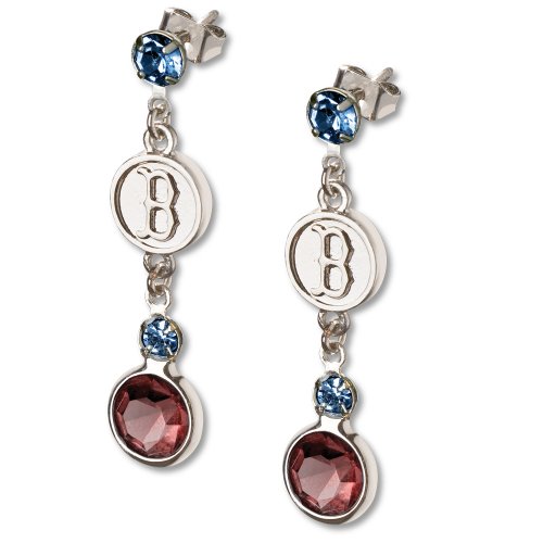 MLB Boston Red Sox Crystal Logo Earrings