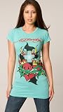 Ed Hardy - Ed Hardy Turqouise Sacred Heart Tee