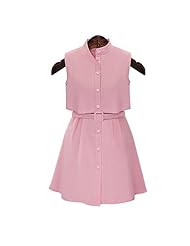 Linen Sheath Sleeveless  Dress With a Sash 