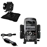 Gomadic for the PalmOne Palm Treo Pro - PalmOne Palm Treo Pro Auto Bean Bag Dash Holder with Car Charger - Uses Gomadic TipExchange