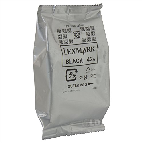 Genuine Lexmark #42/18Y0142 Black Ink Cartridge in Genuine Original Factory Sealed Plastic Packaging