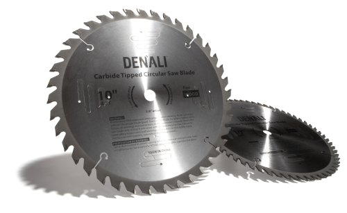 Denali Laser Cut Industrial 10-Inch Saw Blades, 40T & 60T, 2-Pack