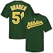 Majestic Oakland Athletics #51 Dallas Braden Youth Green Player T-shirt