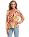 Jones New York Women's Ruffle Blouse, Primrose/Multi, 6