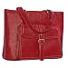 Clark & Mayfield: Stafford Leather Laptop Tote 15.4" - Red