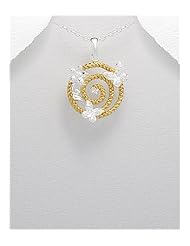 Butterfly CZ Pendant Necklace In 92.5 Sterling Silver
