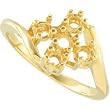 14K Yellow Gold Mother's Ring - 5 Gemstone -- YOU CHOOSE THE COLORS!