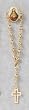 Rosary Lapel Pin with Cross - Sacred Heart of Jesus - MADE IN ITALY